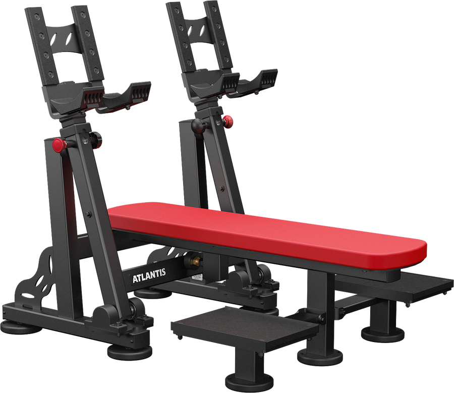 Flat dumbbell bench with pivots