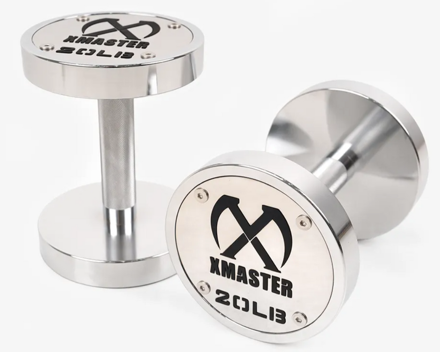 Chrome Fixed Steel Dumbbells (set) *Custom Logo*