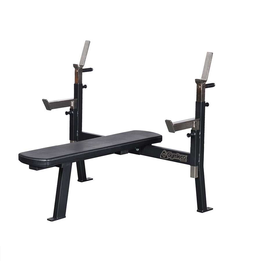 BENCH PRESS WITH SAFETY BAR SUPPORT