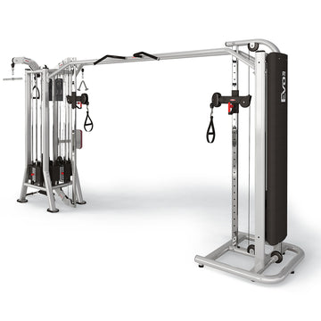 4-STATION MULTI GYM + ADJUSTABLE CABLE STATION WITH BAR